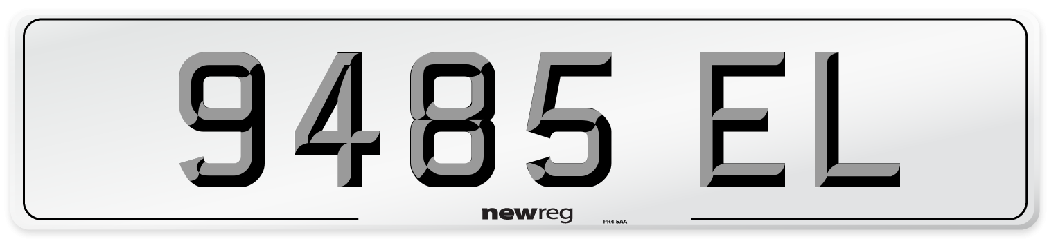 9485 EL Number Plate from New Reg